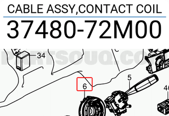 Suzuki 3748072M00 CABLE ASSY,CONTACT COIL