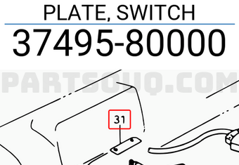 Suzuki 3749580000 PLATE, SWITCH
