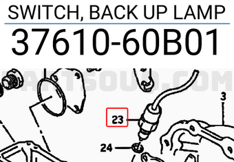 Suzuki 3761060B01 SWITCH, BACK UP LAMP