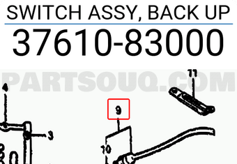 Suzuki 3761083000 SWITCH ASSY, BACK UP