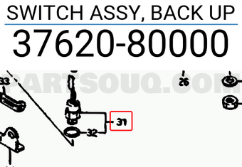 Suzuki 3762080000 SWITCH ASSY, BACK UP
