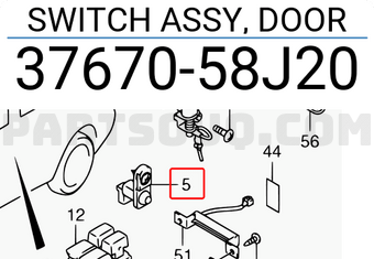 Suzuki 3767058J20 SWITCH ASSY, DOOR