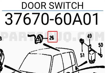 Suzuki 3767060A01 DOOR SWITCH