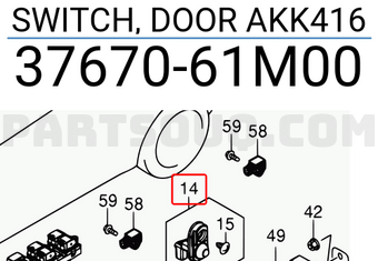 Suzuki 3767061M00 SWITCH, DOOR AKK416