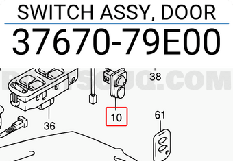 Suzuki 3767079E00 SWITCH ASSY, DOOR