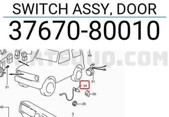 Suzuki 3767080010 SWITCH ASSY, DOOR