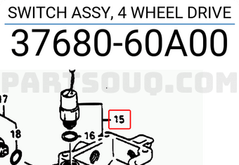 Suzuki 3768060A00 SWITCH ASSY, 4 WHEEL DRIVE