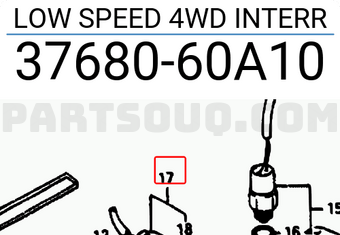 Suzuki 3768060A10 LOW SPEED 4WD INTERR