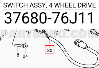 Suzuki 3768076J11 SWITCH ASSY, 4 WHEEL DRIVE