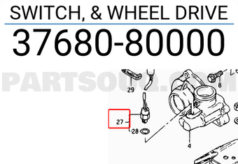Suzuki 3768080000 SWITCH, & WHEEL DRIVE