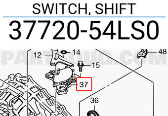 Suzuki 3772054LS0 SWITCH, SHIFT