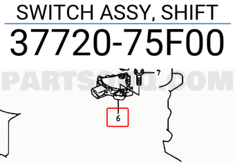 Suzuki 3772075F00 SWITCH ASSY, SHIFT