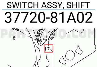 Suzuki 3772081A02 SWITCH ASSY, SHIFT