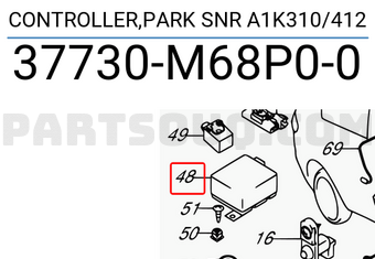 Suzuki 37730M68P00 CONTROLLER,PARK SNR A1K310/412
