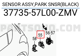 Suzuki 3773557L00ZMV SENSOR ASSY,PARK SNSR(BLACK)