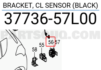Suzuki 3773657L00 BRACKET, CL SENSOR (BLACK)