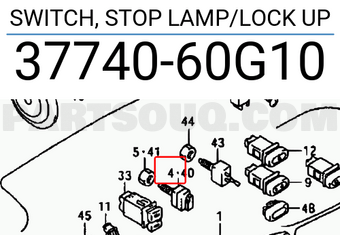 Suzuki 3774060G10 SWITCH, STOP LAMP/LOCK UP