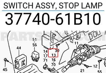 Suzuki 3774061B10 SWITCH ASSY, STOP LAMP