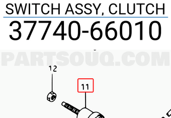 Suzuki 3774066010 SWITCH ASSY, CLUTCH