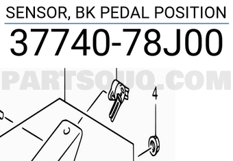 Suzuki 3774078J00 SENSOR, BK PEDAL POSITION