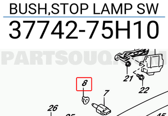 Suzuki 3774275H10 BUSH,STOP LAMP SW