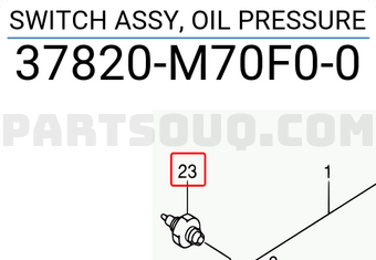 Suzuki 37820M70F00 SWITCH ASSY, OIL PRESSURE