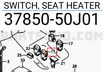 Suzuki 3785050J01 SWITCH, SEAT HEATER