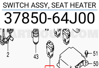 Suzuki 3785064J00 SWITCH ASSY, SEAT HEATER