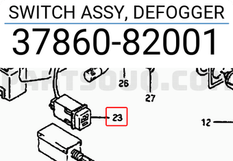 Suzuki 3786082001 SWITCH ASSY, DEFOGGER