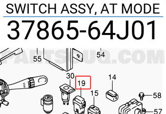 Suzuki 3786564J01 SWITCH ASSY, AT MODE
