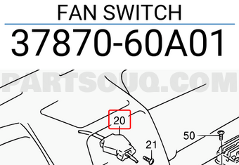 Suzuki 3787060A01 FAN SWITCH