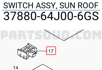 Suzuki 3788064J006GS SWITCH ASSY, SUN ROOF