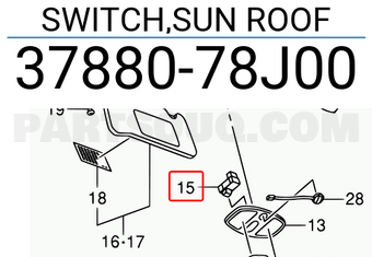 Suzuki 3788078J00 SWITCH,SUN ROOF