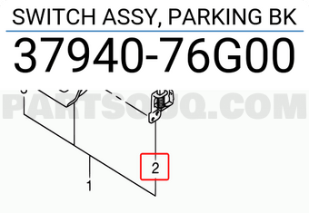 Suzuki 3794076G00 SWITCH ASSY, PARKING BK