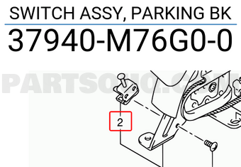 Suzuki 37940M76G00 SWITCH ASSY, PARKING BK