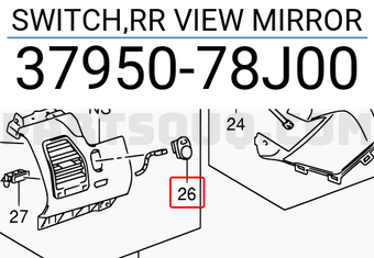 Suzuki 3795078J00 SWITCH,RR VIEW MIRROR