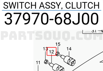 Suzuki 3797068J00 SWITCH ASSY, CLUTCH