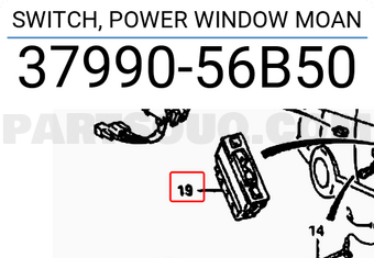 Suzuki 3799056B50 SWITCH, POWER WINDOW MOAN