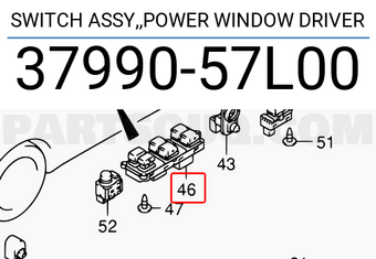 Suzuki 3799057L00 SWITCH ASSY,,POWER WINDOW DRIVER