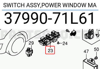 Suzuki 3799071L61 SWITCH ASSY,POWER WINDOW MA