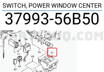 Suzuki 3799356B50 SWITCH, POWER WINDOW CENTER