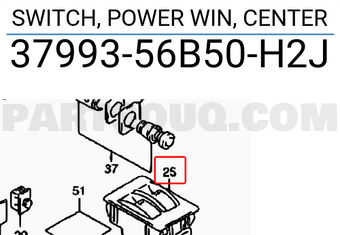 Suzuki 3799356B50H2J SWITCH, POWER WIN, CENTER