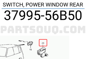 Suzuki 3799556B50 SWITCH, POWER WINDOW REAR