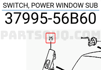 Suzuki 3799556B60 SWITCH, POWER WINDOW SUB