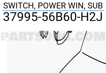 Suzuki 3799556B60H2J SWITCH, POWER WIN, SUB
