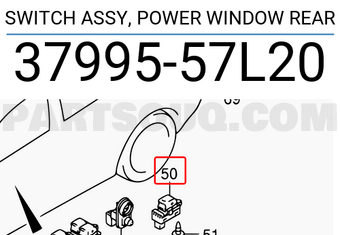 Suzuki 3799557L20 SWITCH ASSY, POWER WINDOW REAR