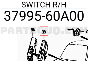 Suzuki 3799560A00 SWITCH R/H