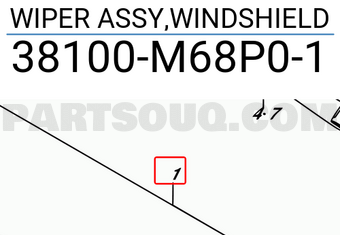 Suzuki 38100M68P01 WIPER ASSY,WINDSHIELD
