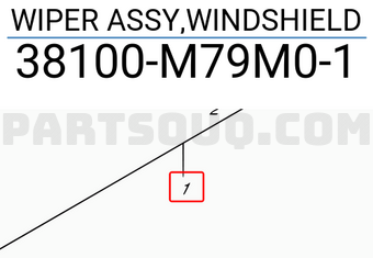 Suzuki 38100M79M01 WIPER ASSY,WINDSHIELD