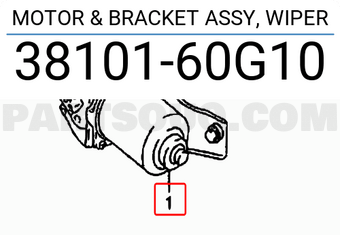 Suzuki 3810160G10 MOTOR & BRACKET ASSY, WIPER